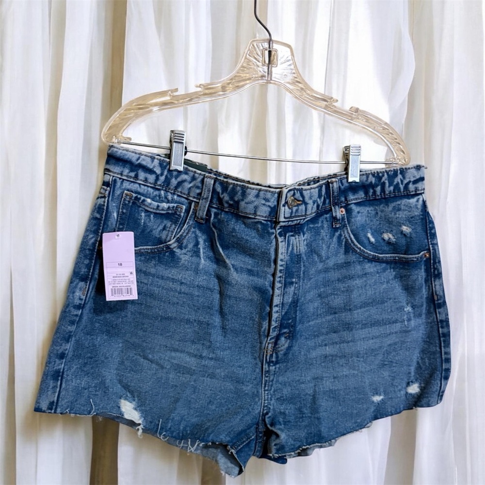 Wild Fable Target NWT highest rise cut off denim jean shorts size 18 / 34